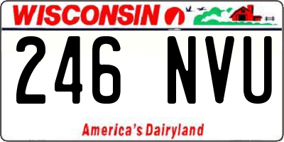 WI license plate 246NVU