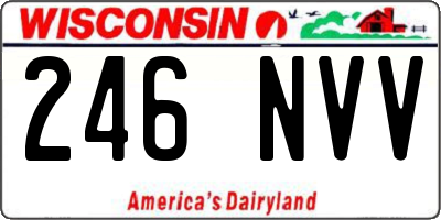 WI license plate 246NVV