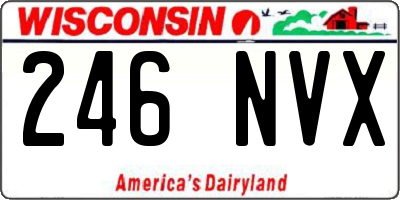WI license plate 246NVX