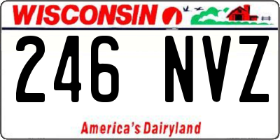 WI license plate 246NVZ