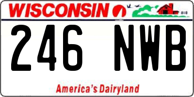 WI license plate 246NWB