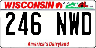 WI license plate 246NWD
