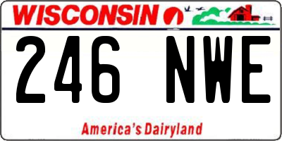 WI license plate 246NWE