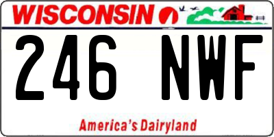 WI license plate 246NWF
