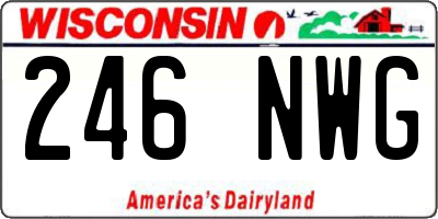 WI license plate 246NWG