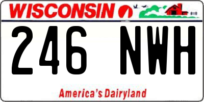 WI license plate 246NWH