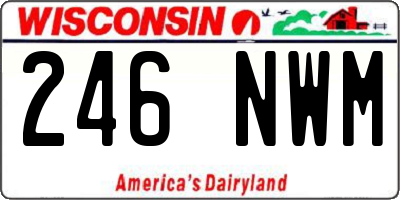 WI license plate 246NWM