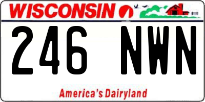 WI license plate 246NWN