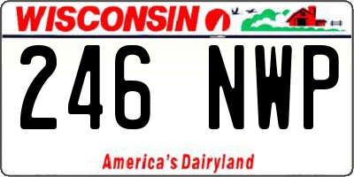 WI license plate 246NWP