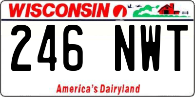 WI license plate 246NWT