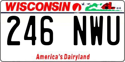 WI license plate 246NWU