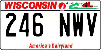 WI license plate 246NWV