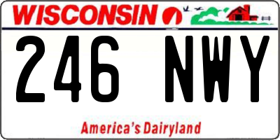 WI license plate 246NWY