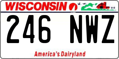 WI license plate 246NWZ
