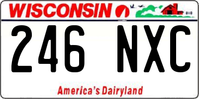 WI license plate 246NXC