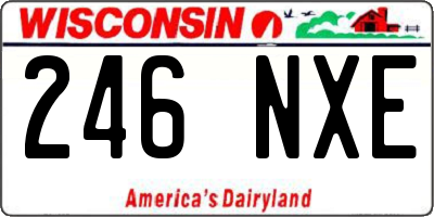 WI license plate 246NXE