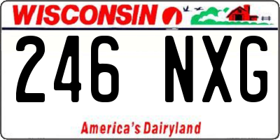WI license plate 246NXG