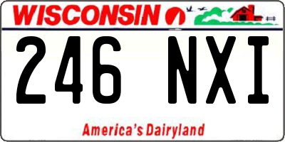 WI license plate 246NXI