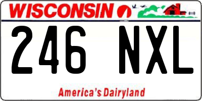 WI license plate 246NXL