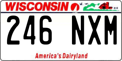 WI license plate 246NXM