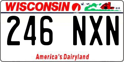 WI license plate 246NXN