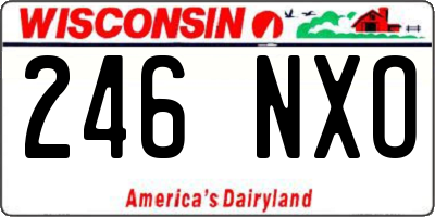 WI license plate 246NXO