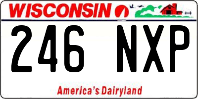 WI license plate 246NXP