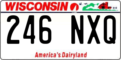 WI license plate 246NXQ
