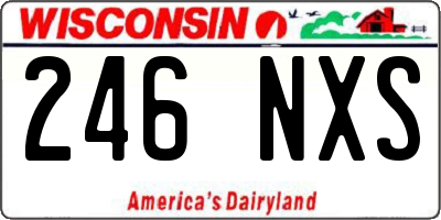 WI license plate 246NXS
