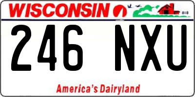 WI license plate 246NXU