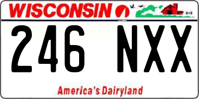 WI license plate 246NXX