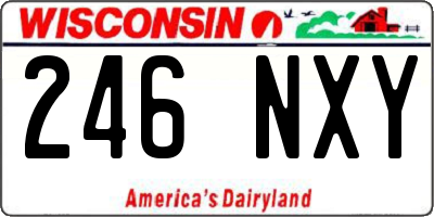 WI license plate 246NXY