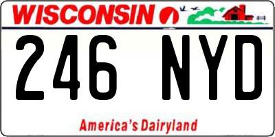 WI license plate 246NYD
