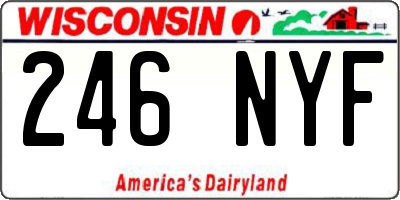 WI license plate 246NYF