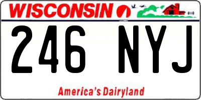 WI license plate 246NYJ