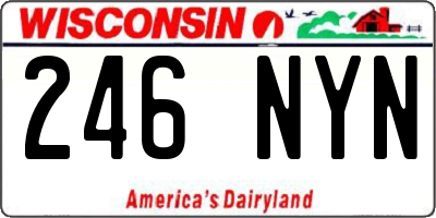 WI license plate 246NYN