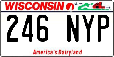 WI license plate 246NYP