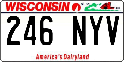 WI license plate 246NYV