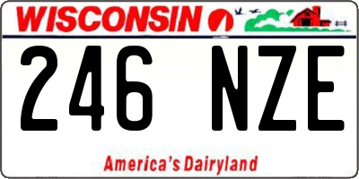 WI license plate 246NZE