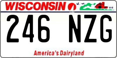 WI license plate 246NZG