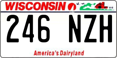 WI license plate 246NZH