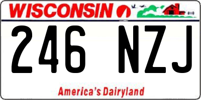WI license plate 246NZJ