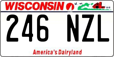 WI license plate 246NZL