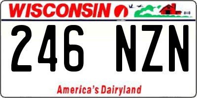 WI license plate 246NZN