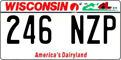 WI license plate 246NZP