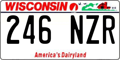 WI license plate 246NZR