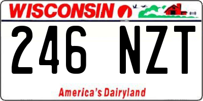 WI license plate 246NZT