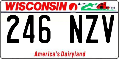 WI license plate 246NZV