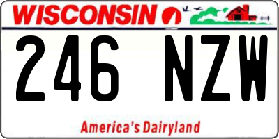 WI license plate 246NZW