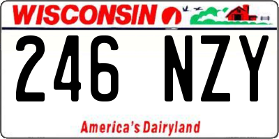 WI license plate 246NZY